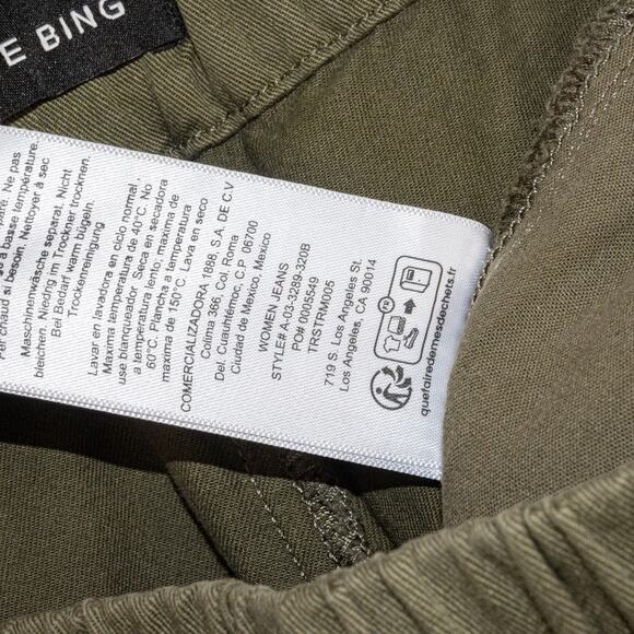 ANINE BING Women's High Rise Khaki Koa Trousers Wide Leg size Medium - Picture 11 of 14